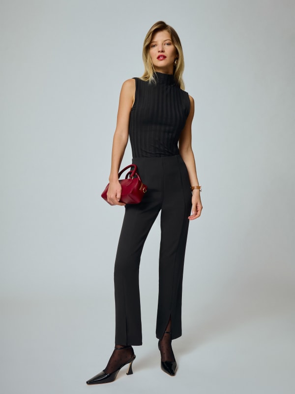 Pierre Mid Rise Pant - Black